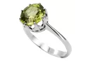 Artesanía vintage Anillo Peridoto amarillo Plata de ley 925 vrc157s